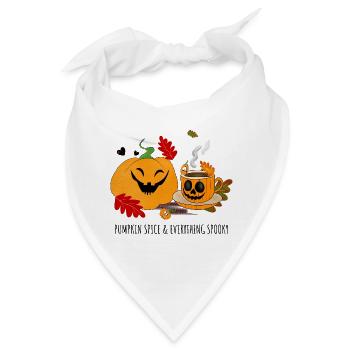 Pumpkin Smile Cozy Cup Halloween - Bandana - Weiß - Vorne