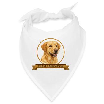 Team Labrador Retriever - Bandana - Weiß - Vorne