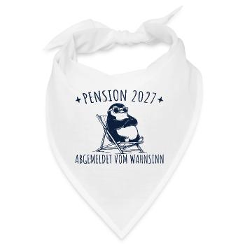 Pension 2027 Abgemeldet vom Wahnsinn - Bandana - Weiß - Vorne