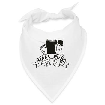 Mans Ruin Sex Drugs Rock and Roll Pinup Girl - Bandana - Weiß - Vorne