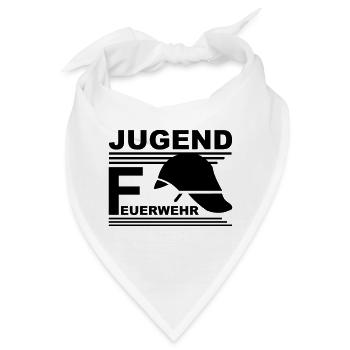 Jugend Feuerwehr Helm - Bandana - Weiß - Vorne