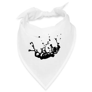 Wassertropfen - Bandana - Weiß - Vorne