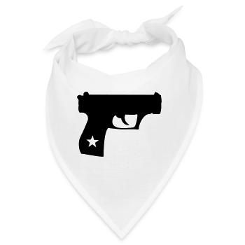 Pistole - Bandana - Weiß - Vorne