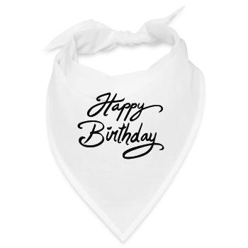 happy bday / Geburtstag - Bandana - Weiß - Vorne