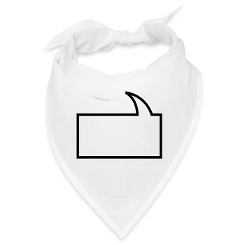 Sprechblase - Bandana - Weiß - Vorne