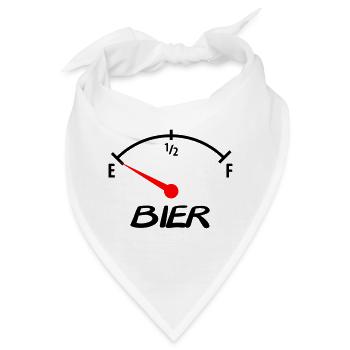 bier - Bandana - Weiß - Vorne