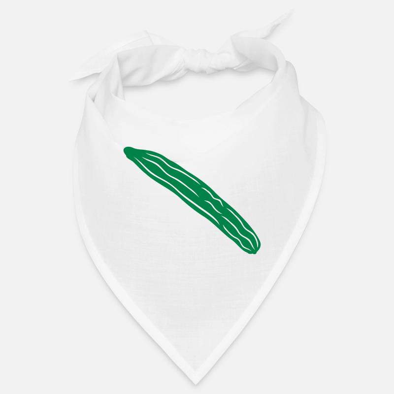 gurke - cucumber 1col - Bandana - Weiß