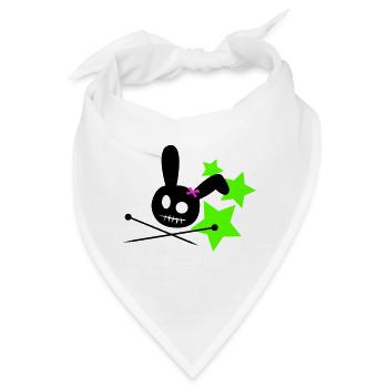 Voodoo Bunny Stars - Bandana - Weiß - Vorne