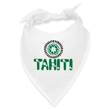 polynesische Tätowierung Tiara Tahiti Karte - Bandana - Weiß - Vorne