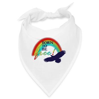 Born to be FREE - Bandana - Weiß - Vorne