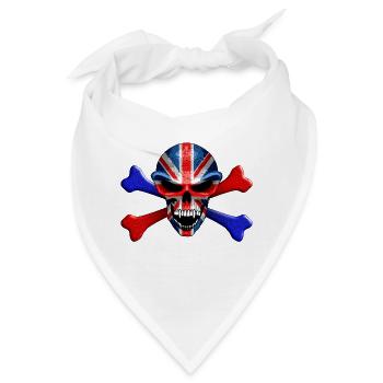 Union Jack Skull - Bandana - Weiß - Vorne