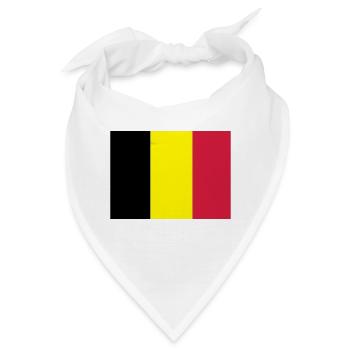 Belgische Flagge - Bandana - Weiß - Vorne