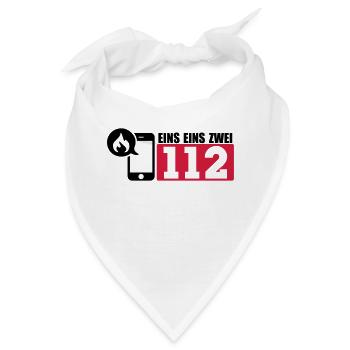 Feuerwehr 112 - Bandana - Weiß - Vorne