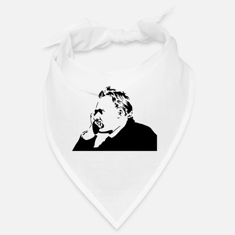 nietsche stencil - Bandana - blanc