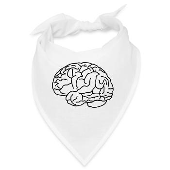 Gehirn - Bandana - Weiß - Vorne