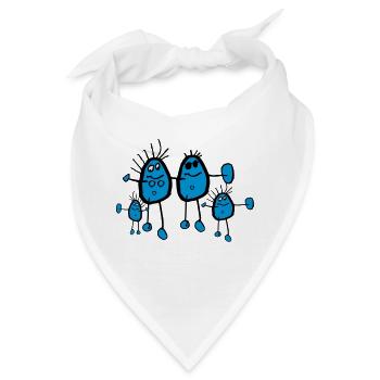 Blaugesichter im All - Bandana - Weiß - Vorne