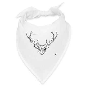 AD Geometric Deer - Bandana - Weiß - Vorne