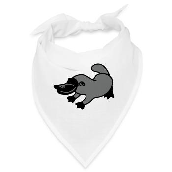Schnabeltier - Bandana - Weiß - Vorne