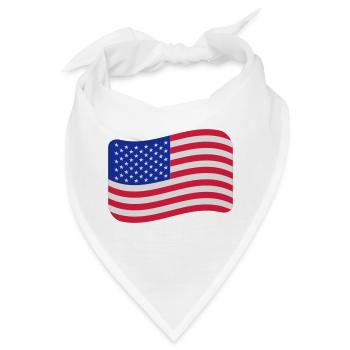 usa flagge - Bandana - Weiß - Vorne