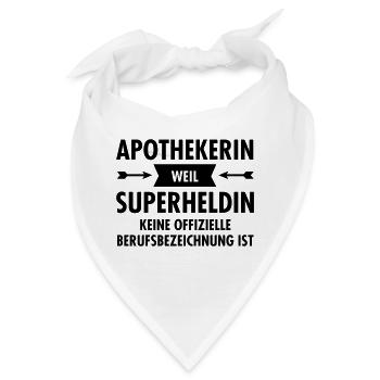 Apothekerin - Superheldin - Bandana - Weiß - Vorne