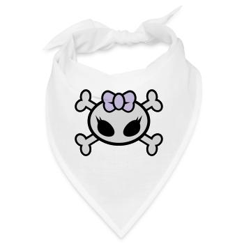 skul kitty - Bandana - Weiß - Vorne
