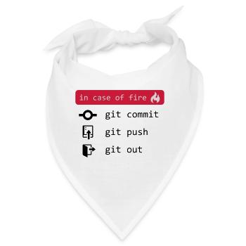 in case of fire - git out - Bandana - Weiß - Vorne