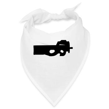 gun rifle pistol weapon military m16 - Bandana - Weiß - Vorne