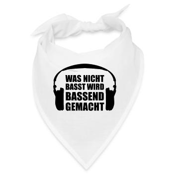 Was nicht Basst wird Bassend gemacht Kopfhörer - Bandana - Weiß - Vorne