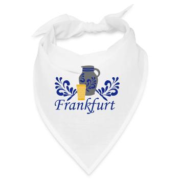 Frankfurt Bembel Geripptes - Bandana - Weiß - Vorne