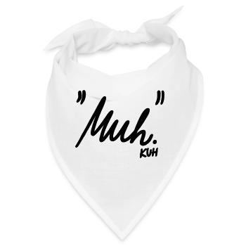 "Muh" - Bandana - Weiß - Vorne