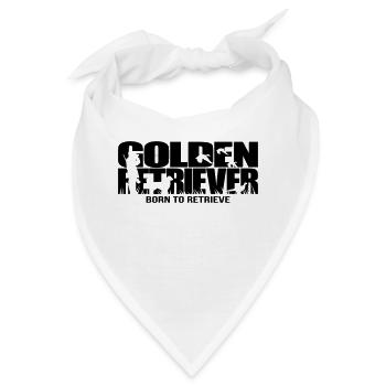 GOLDEN RETRIEVER born to retrieve - Bandana - Weiß - Vorne