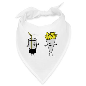french fries drink - Bandana - Weiß - Vorne