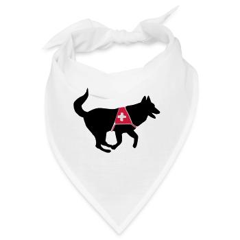 rettungshund_cb - Bandana - Weiß - Vorne