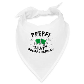 Pfeffi statt Pfefferspray - Bandana - Weiß - Vorne