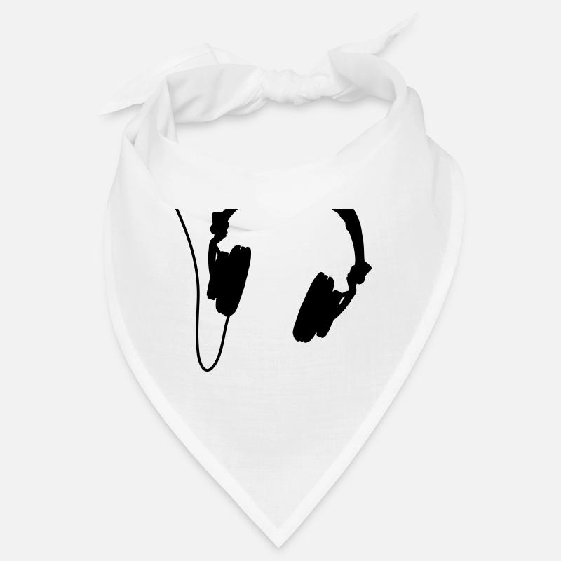 headphones_vector - Bandana - Weiß