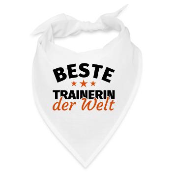 Trainerin Geschenk - Bandana - Weiß - Vorne