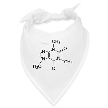Koffein-chemische Formeln für Kaffee und Tee - Bandana - Weiß - Vorne