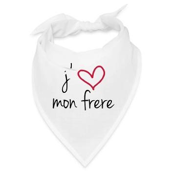 I love my little brother - Bandana - Weiß - Vorne
