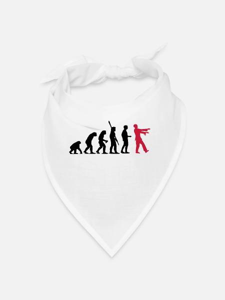 Zombie Evolution (zweifarbig) - Bandana - Weiß