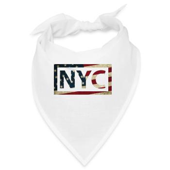 NYC (New York City) - Bandana - Weiß - Vorne