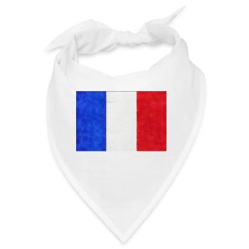 Französische Flagge Trikolore Frankreich - Bandana - Weiß - Vorne