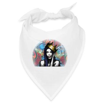 Königin von Graffiti von Custom - Bandana - Weiß - Vorne