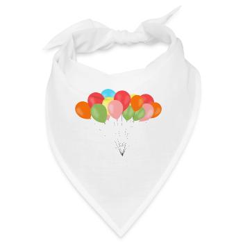 bunte ballons - Bandana - Weiß - Vorne