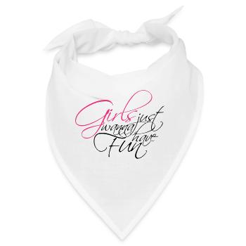 serifen cool design logo girls just wanna have fun - Bandana - Weiß - Vorne