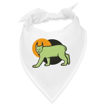 Raubtier Luchs in der Wüste - Bandana - Weiß - Vorne