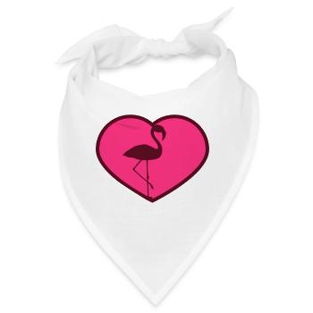 design form herz i love liebe silhouette umriss fl - Bandana - Weiß - Vorne