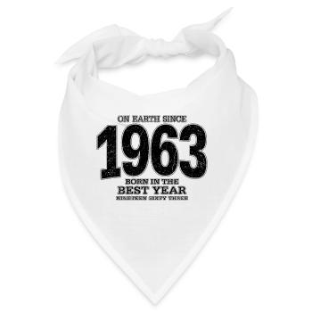 On Earth since 1963 (black oldstyle) - Bandana - Weiß - Vorne