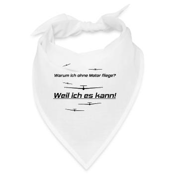 Segelflieger Segelfliegen Geschenk - Bandana - Weiß - Vorne