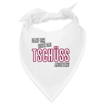 Tschüss anbieten - Bandana - Weiß - Vorne