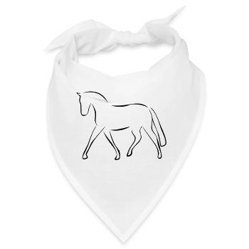 Pferd - Bandana - Weiß - Vorne